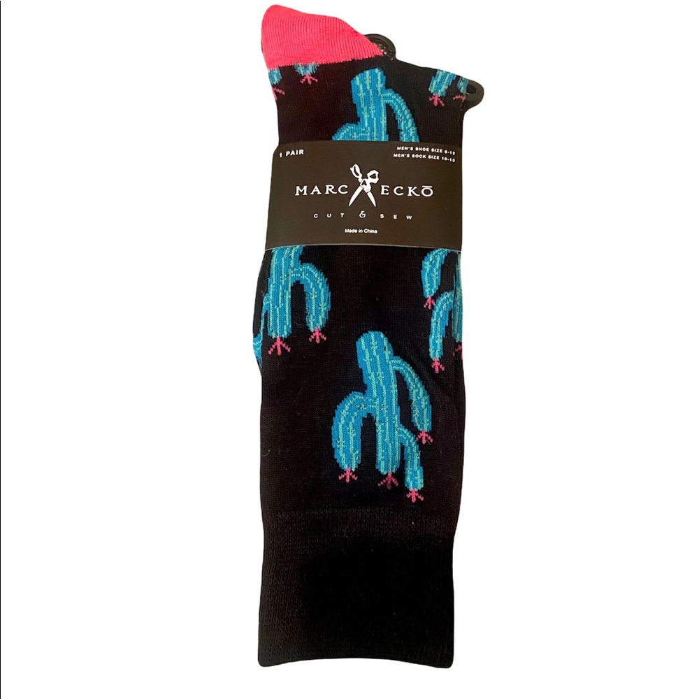 Novelty fun socks - Cactus - black & pink